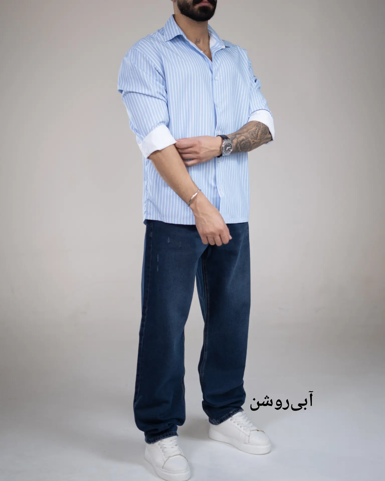 پیراهن راه راه تارا بلند-کد5357